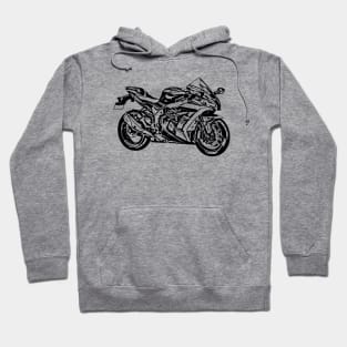 2016 ZX10R Motorcycle Sketch Art Hoodie